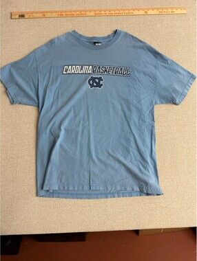 Champs Sports UNC Tar Heels Carolina Basketball Vintage T-Shirt Mens XL Blue